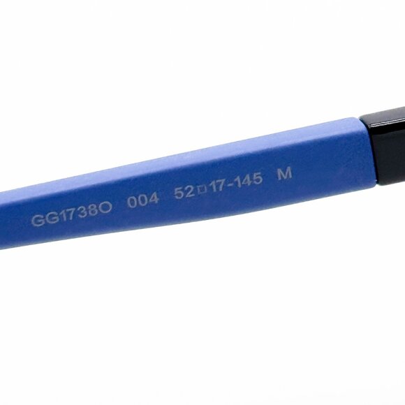 NEW GUCCI GG1738O 004 BLACK/BLUE MEN EYEGLASSES GUCCI - Picture 9 of 11